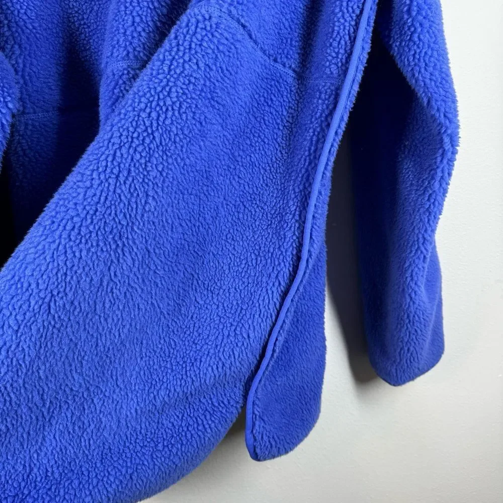 Nike Yoga Men’s Sherpa Pullover Sweatshirt Loose Fit Blue Activewear Size XL
